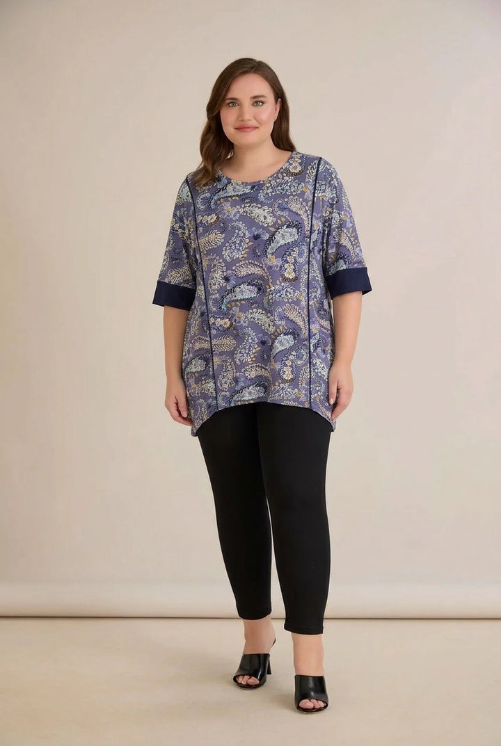 Elastična bluza od viskoze – paisley uzorak