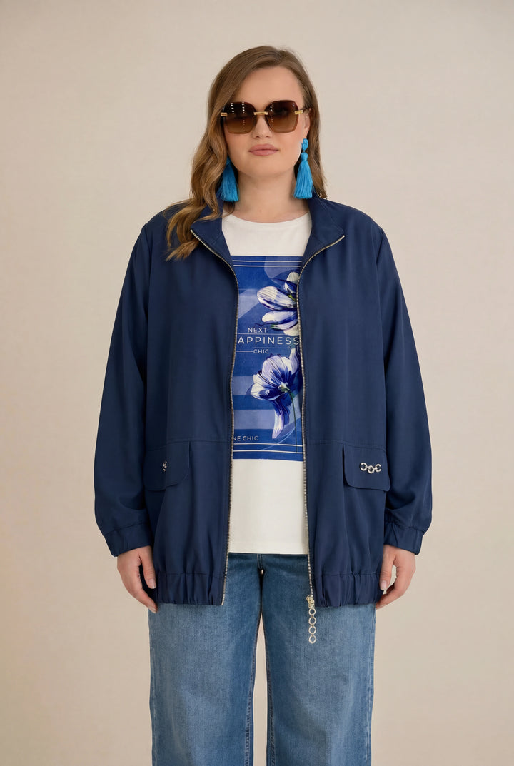 Proljetna bomber jakna – tamnoplava