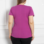 Pamučna bluza s čipkom - ciklama - My Store