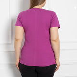 Pamučna bluza s čipkom - ciklama - My Store