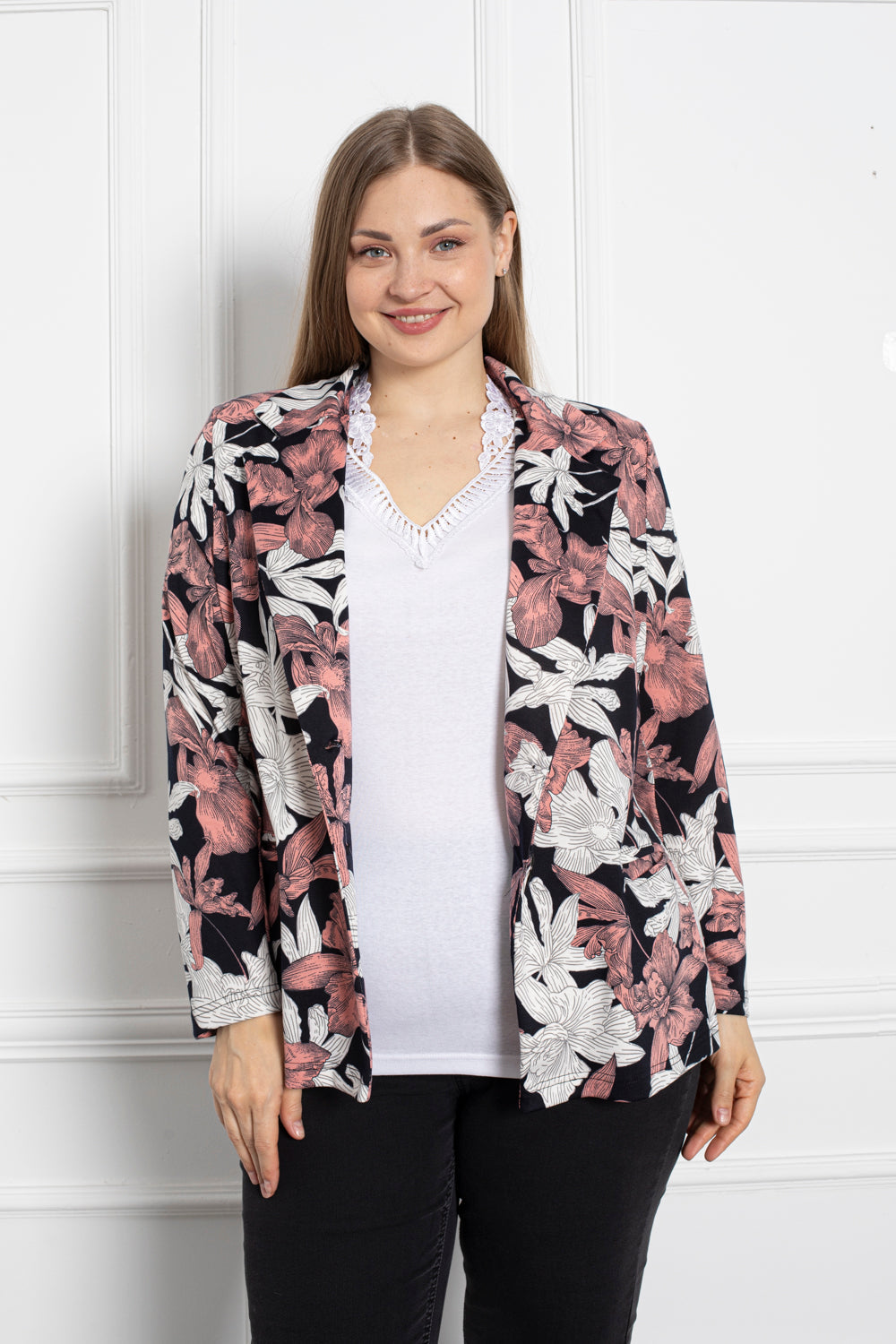 Pamučna bluza s čipkom - bijela - My Store