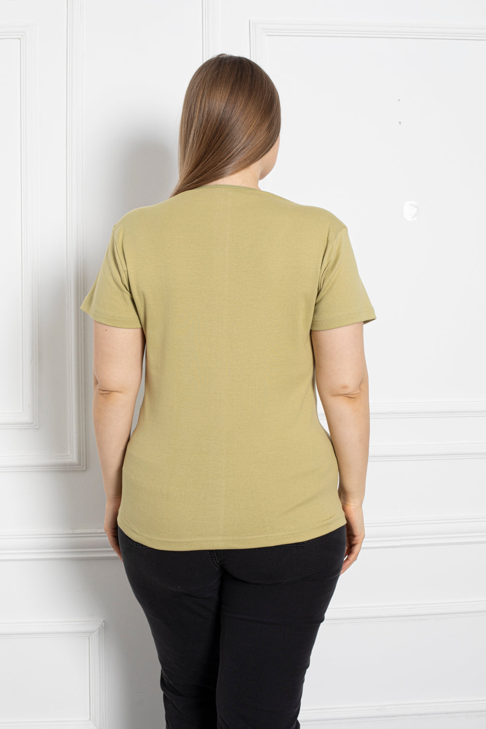 Pamučna bluza s vezom - maslina - My Store