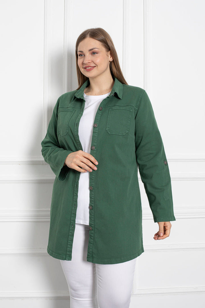Trapper jakna košulje - tamno zelena - My Store