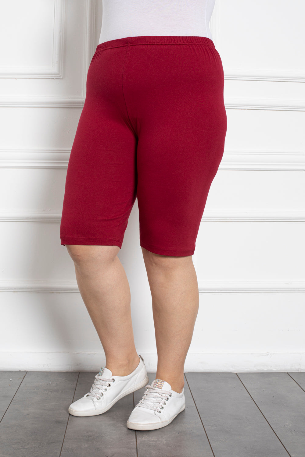 Kratke pamučne tajice do 160 cm. hip - crvena - Moja trgovina