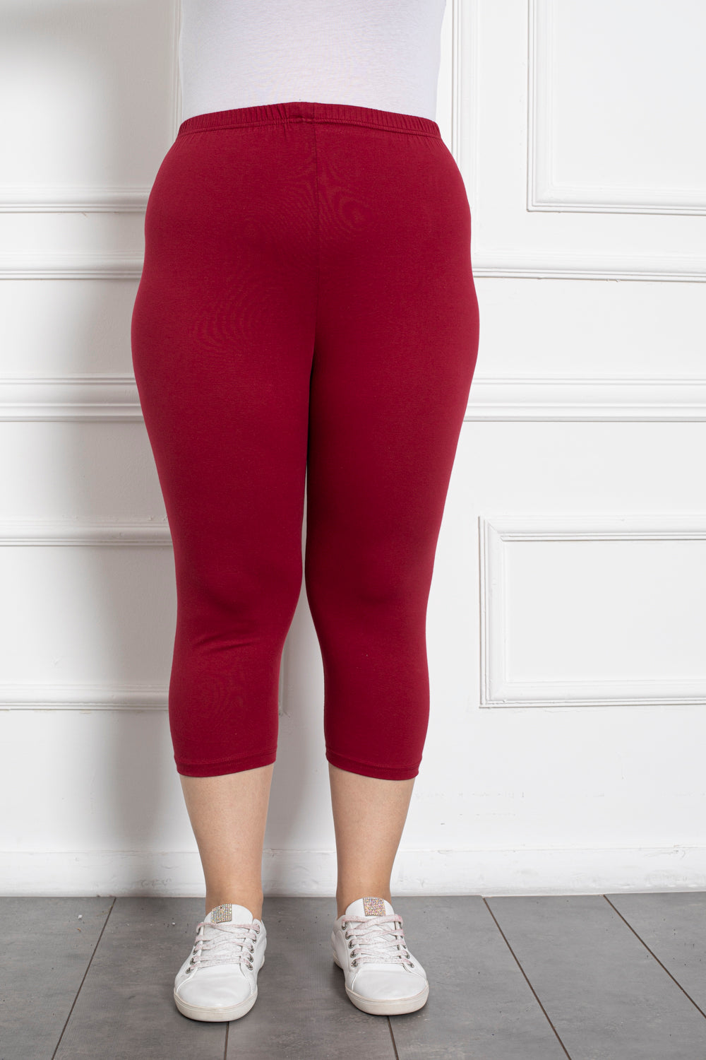 7/8 pamučne tajice do 160cm. hip - crvena - Moja trgovina