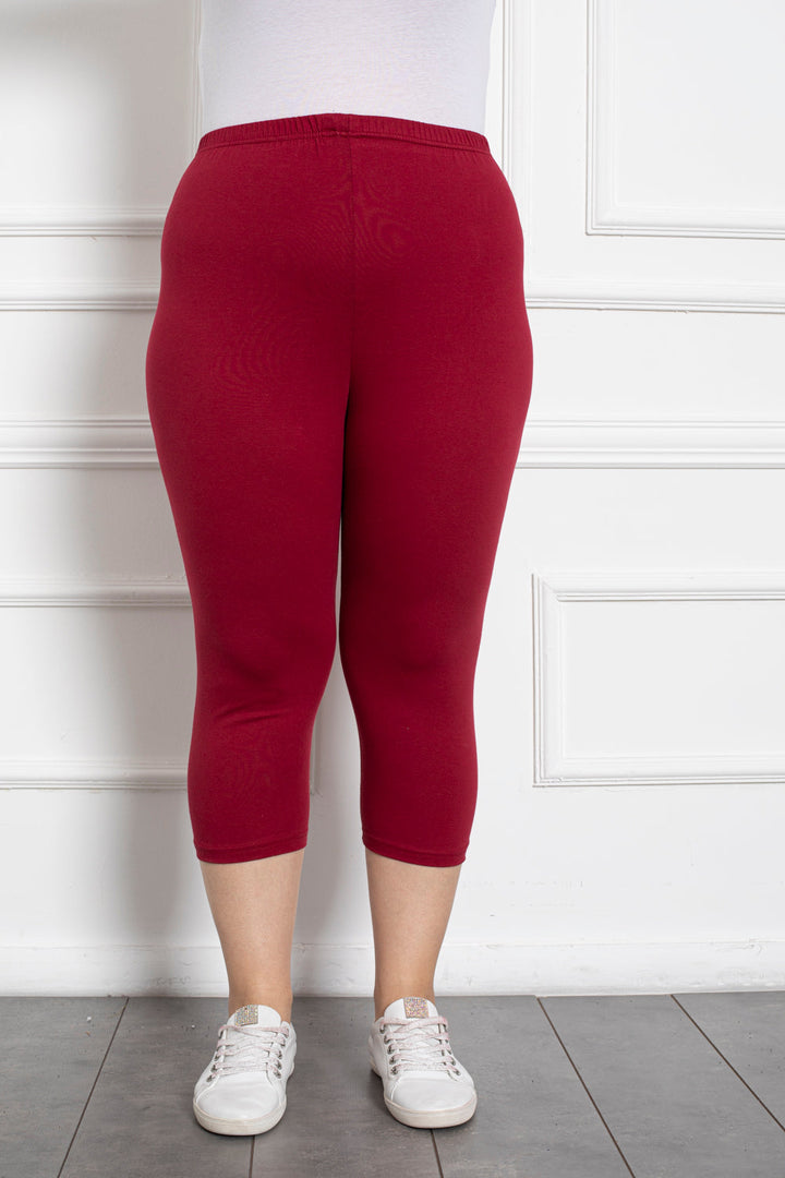 7/8 pamučne tajice do 160cm. hip - crvena - Moja trgovina