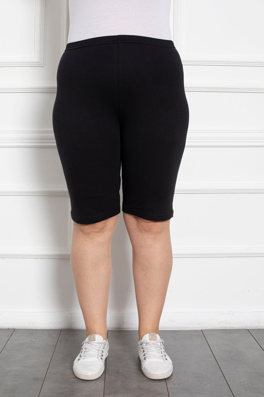 Kratke pamučne tajice do 160 cm. hip - crna - Moja trgovina