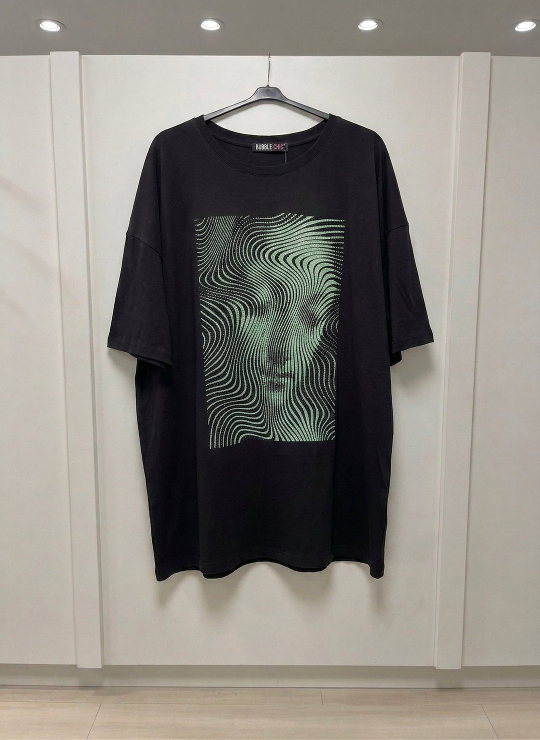 Pamučna majica s efektim printom s kamenčićima