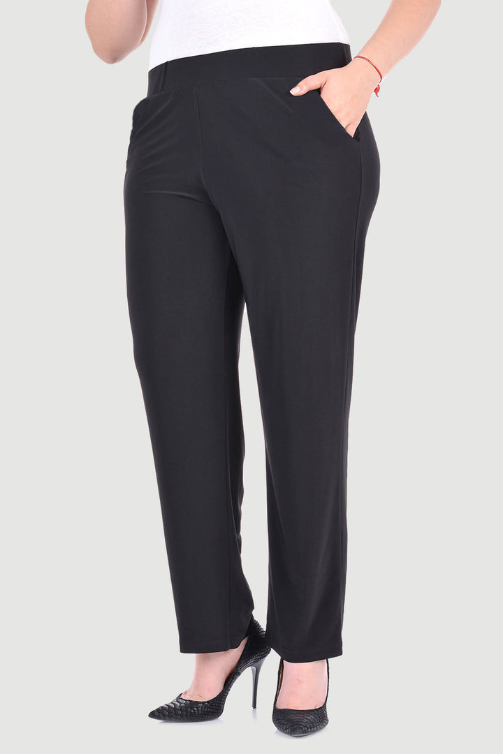 Широк панталон с джобове Шели - черен - My Store