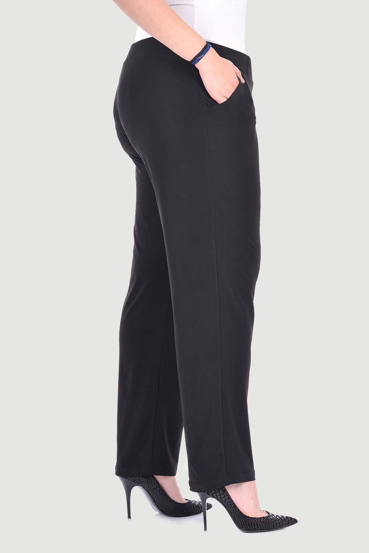 Широк панталон с джобове Шели - черен - My Store