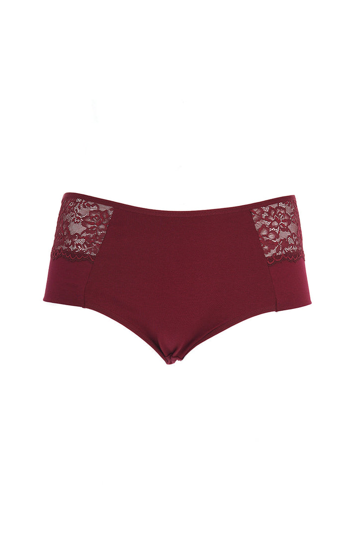 Pamučne gaćice s čipkom – Everyday – Bordo