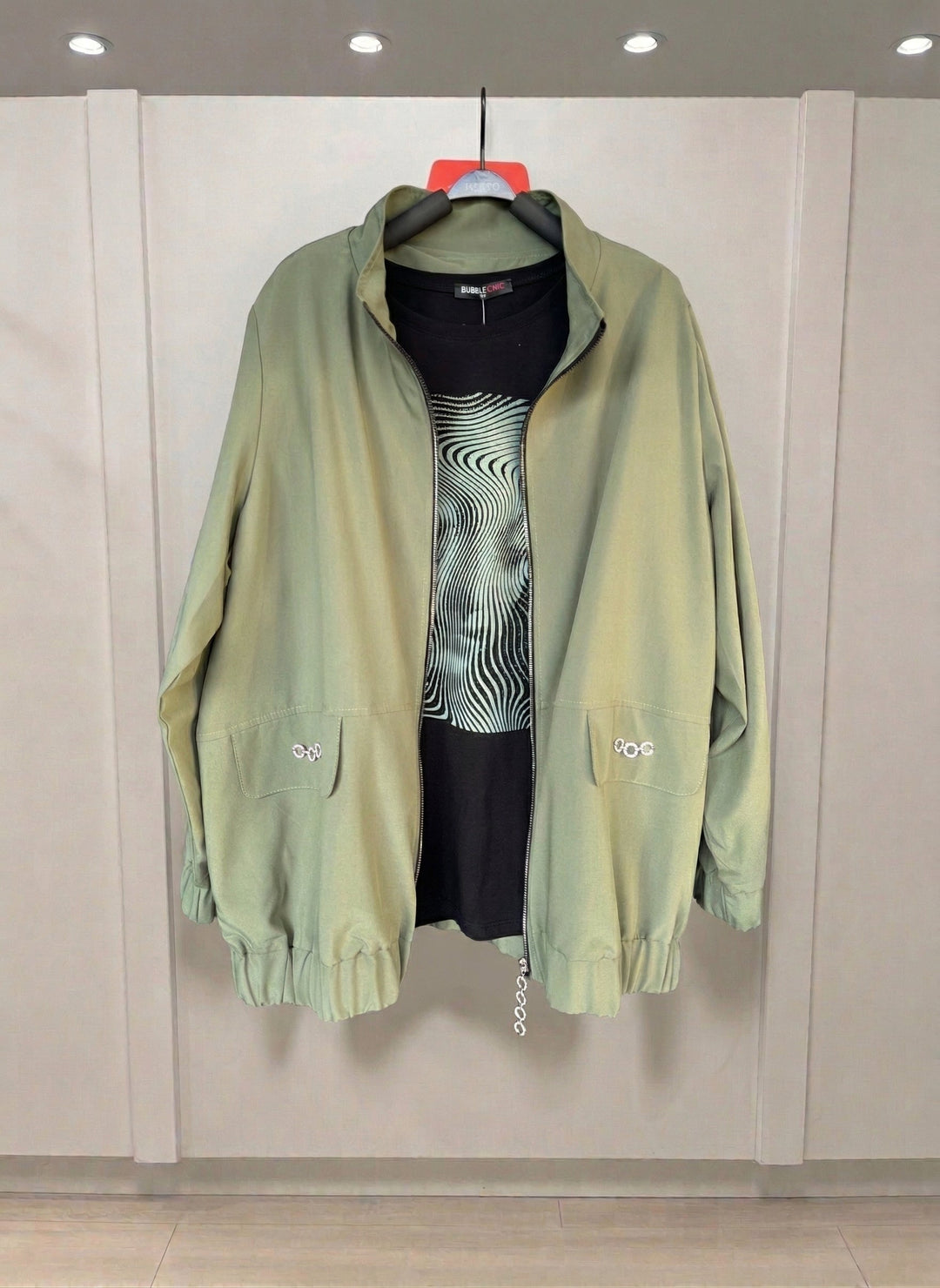 Pamučna majica s efektim printom s kamenčićima