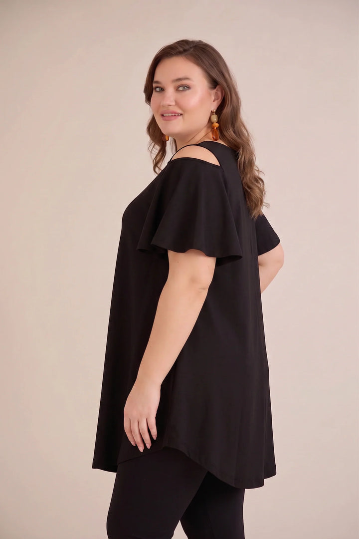Ljetna pamucna tunika -  crna