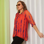 Maxi šifon bluza - narančasta - My Store