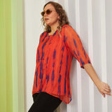 Maxi šifon bluza - narančasta - My Store