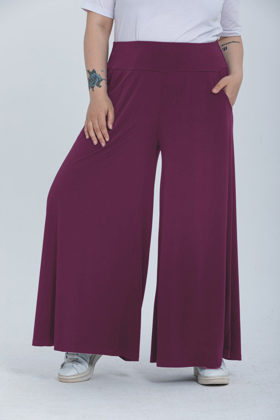 Maxi suknja-hlače s džepovima Poli - Ljubičasta