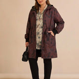Prijelazna jakna tipa parka - bordo