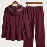Elegantni dvodijelni komplet - bordo