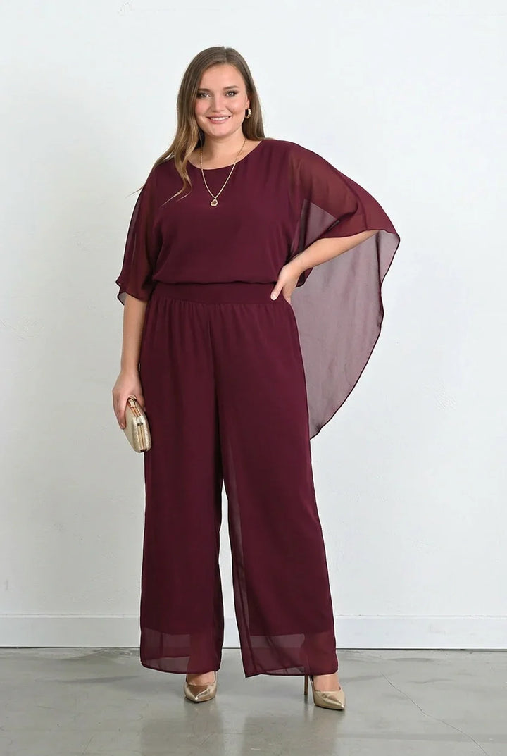 Svečani šifonski set od 2 dijela – bordo